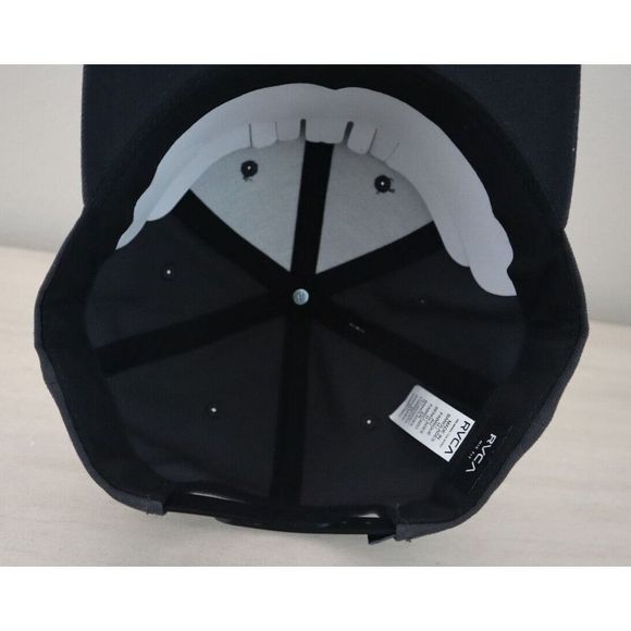 RVCA AVYHA00347 Unisex Pirate Black Stripe Hex Snapback Hat - Picture 5 of 6